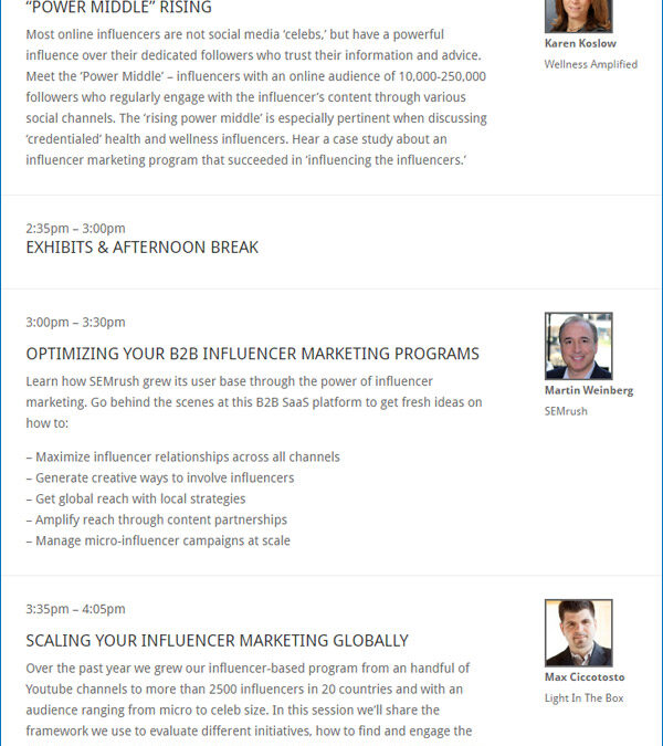 Announcing Influencer Marketing Days 2016 Agenda and Speakers